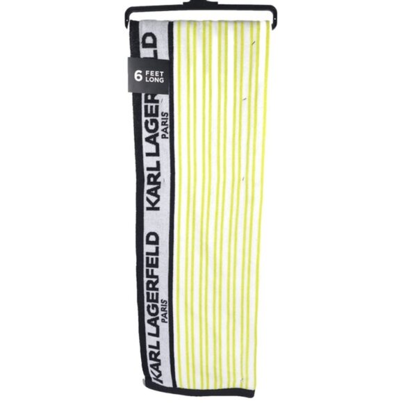 NWT KARL LAGERFELD LOGO TUNIC Beach Towel 36 in X 72 in 6 FEET LONG 100% Cotton - Picture 1 of 9